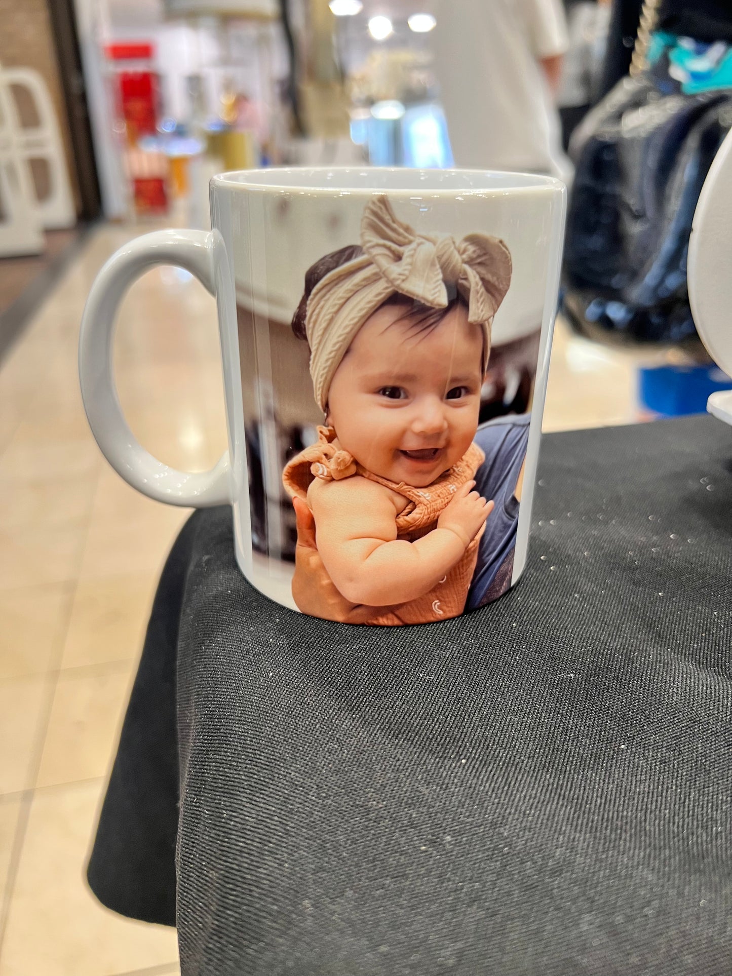 11 oz White Ceramic Photo Mug