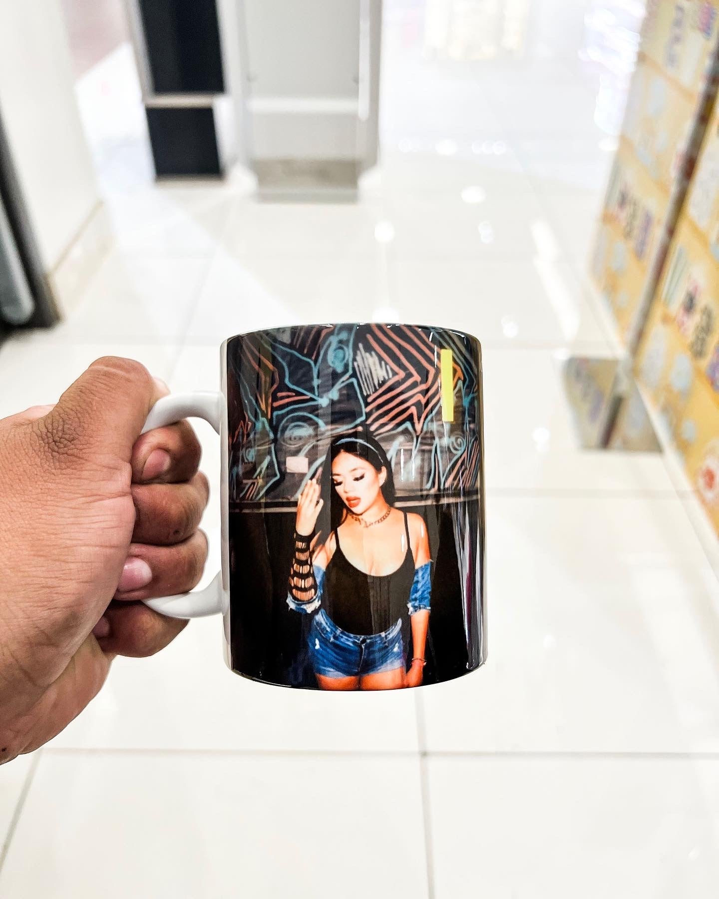 11 oz White Ceramic Photo Mug