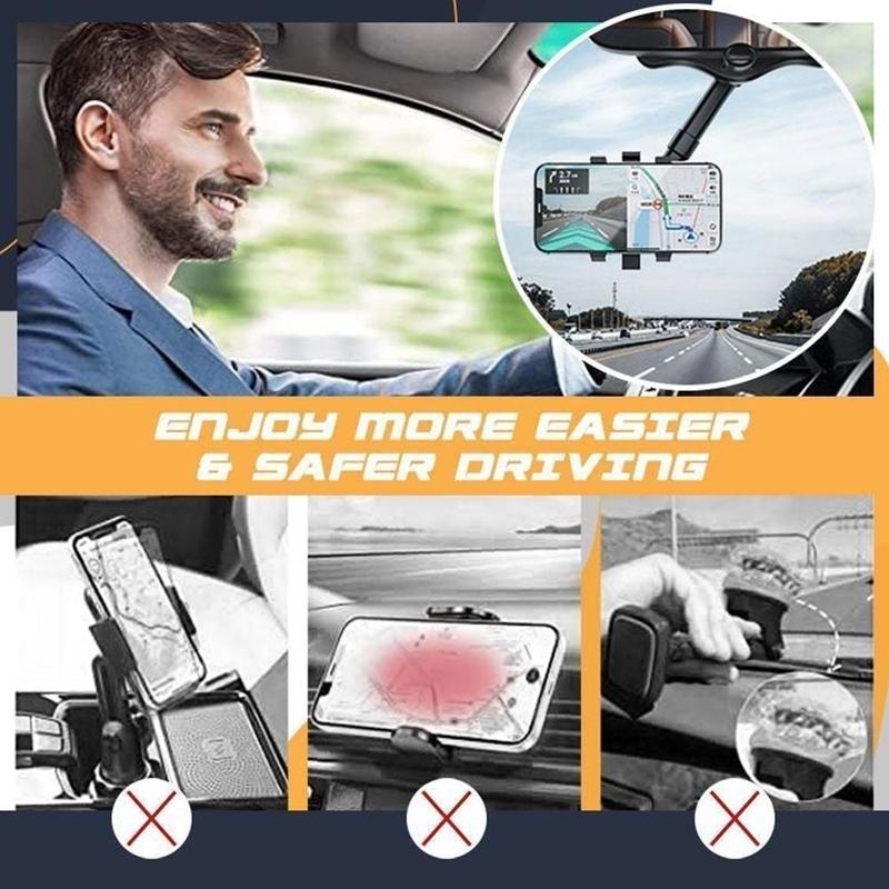 Ultimate Universal Rearview Mirror Cellphone Holder