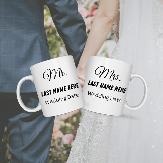 Personalized Mr. and Mrs. Coffee Mugs