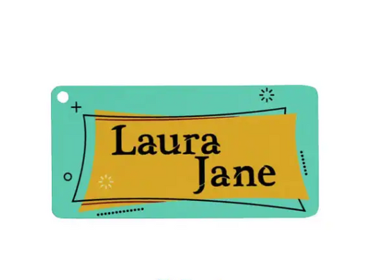 Rectangle Sublimation Blank Aluminum Keychain Tag - Gloss White