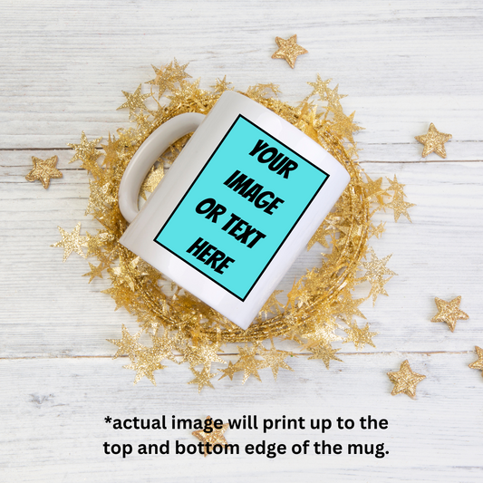 11 oz White Ceramic Photo Mug